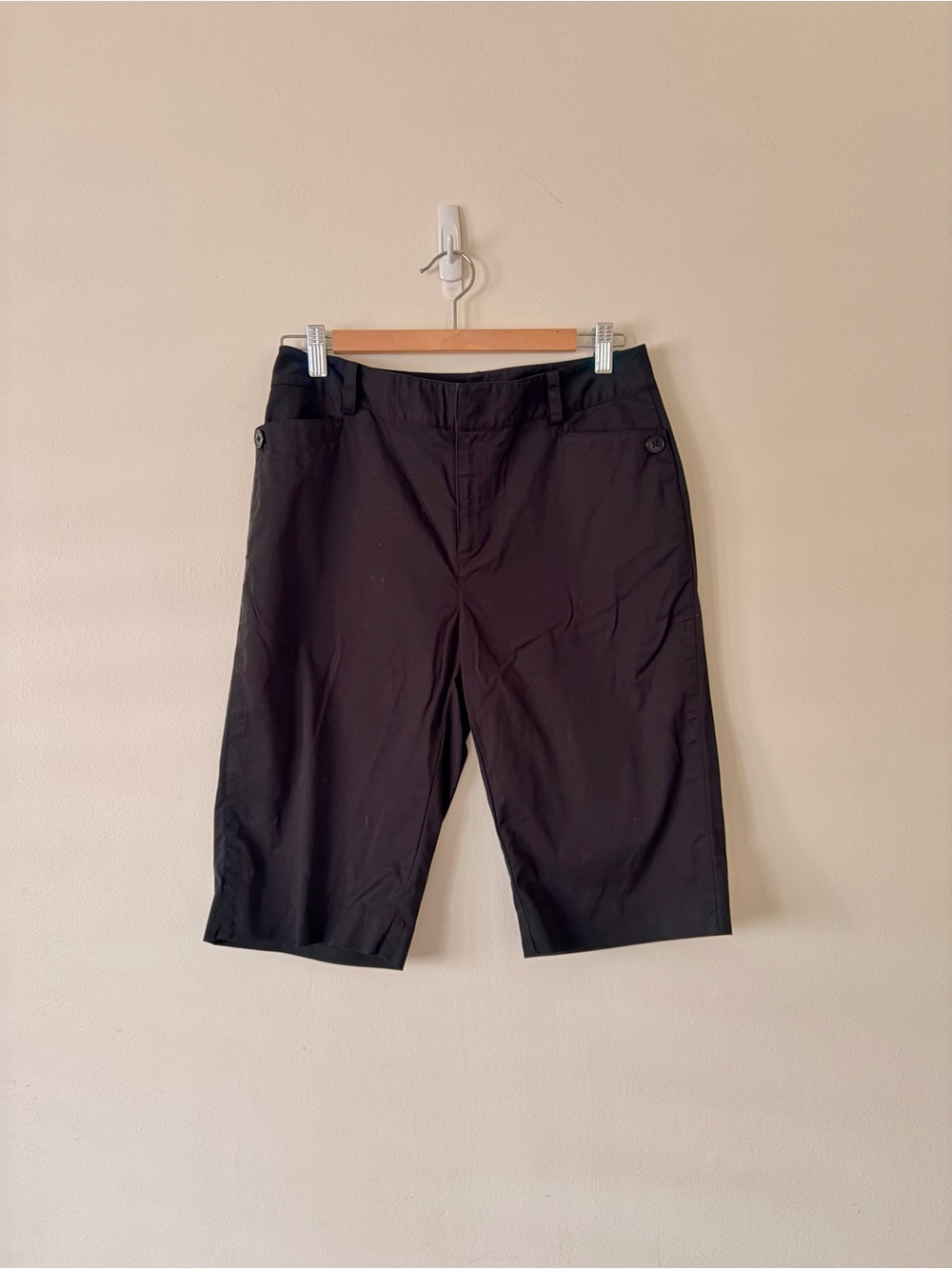 Lauren Ralph Lauren Black Tailored Bermuda Shorts